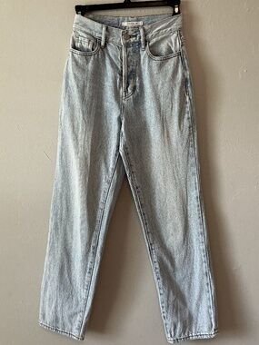 PACSUN High Rise Straight Leg Jeans (size: 23)